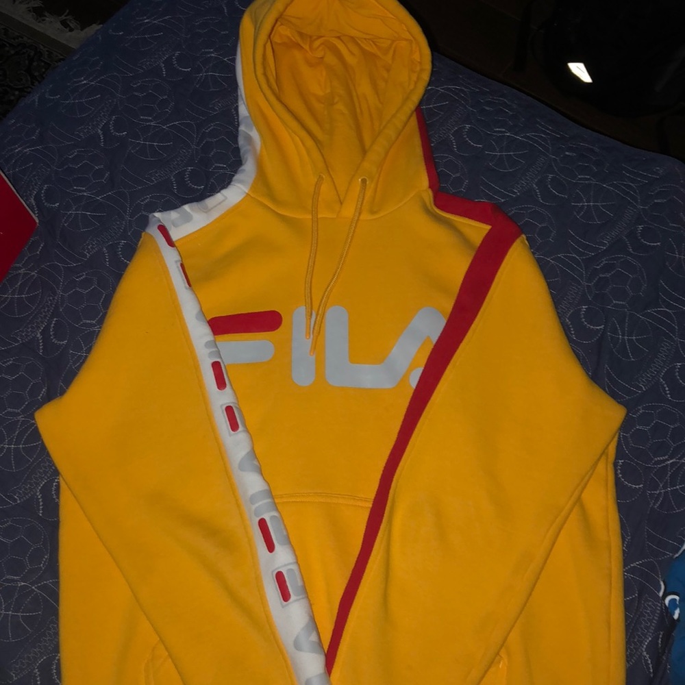 Brand New Yellow FILA Hoodie